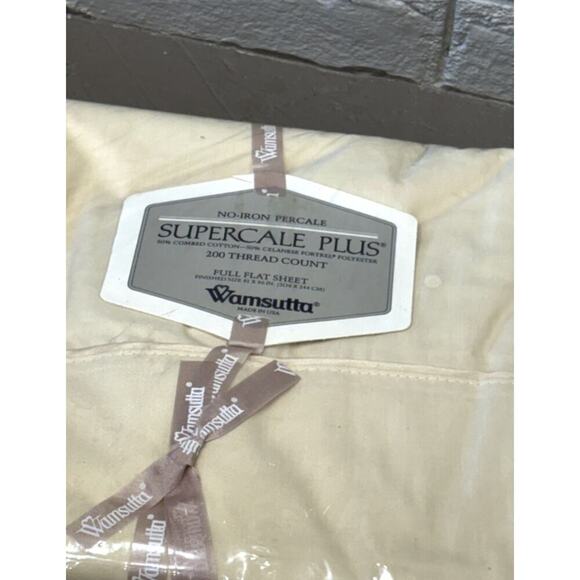 Vintage Christian Dior Wamsutta Supercale Plus Full Flat Sheet NWT - Picture 3 of 5